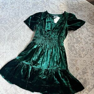 ANTHROPOLOGIE - The Somerset Mini Dress: Velvet Edition - NEW with TAGS